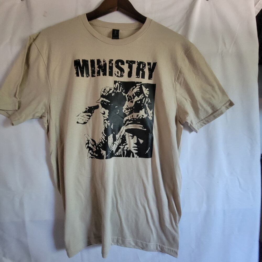 Ministry  band t shirt size medium cream